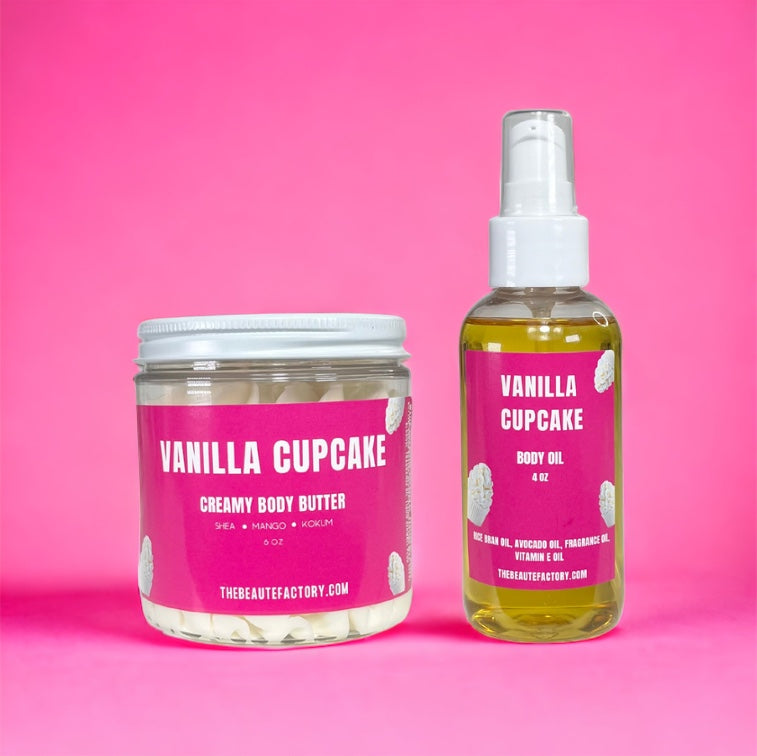 Vanilla Cupcake Body Butter & Oil Set